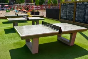 monolithic ping pong table