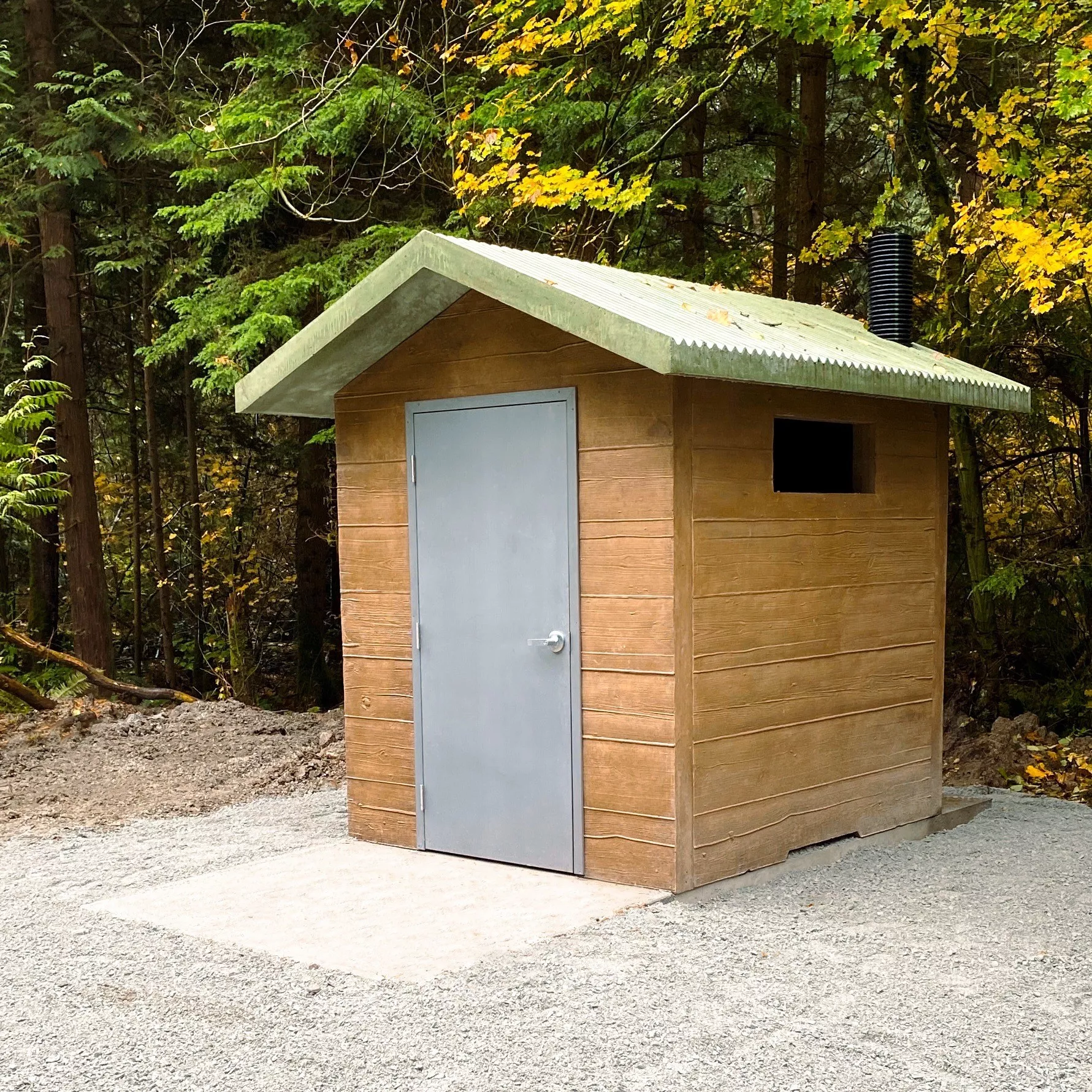 Precast concrete pit toilet for parks campgrounds and remote outdoor public sites