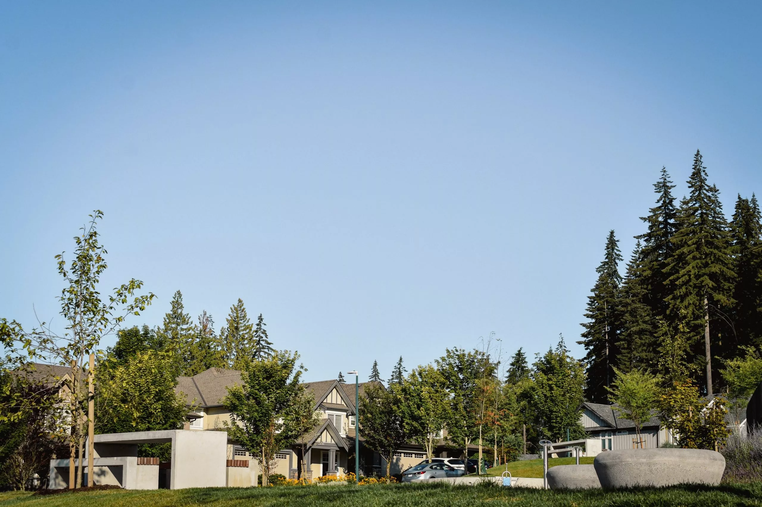 Custom precast concrete stools and tables in Coquitlam BC
