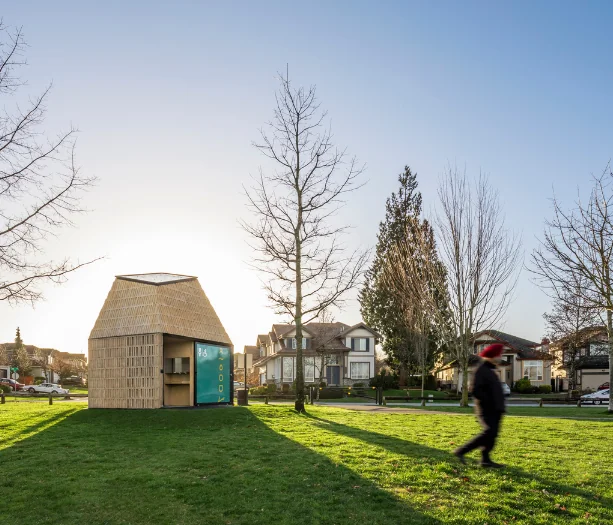 Precast concrete washroom building in British Columbia