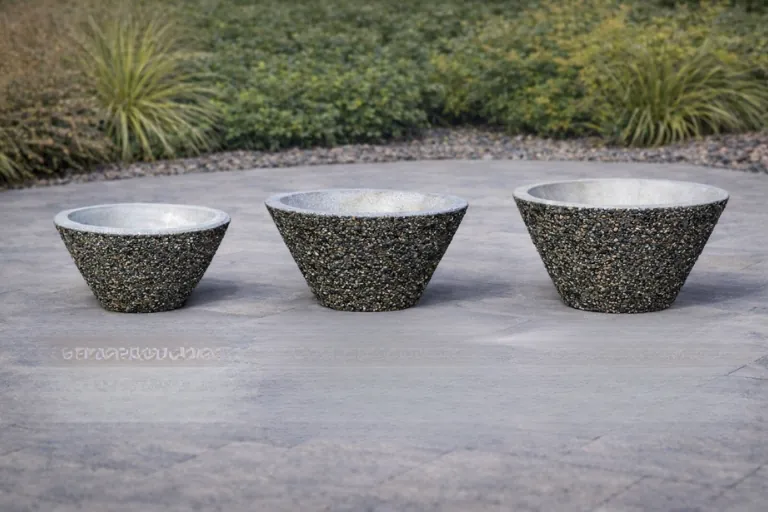 Rectangular lipped precast concrete planters