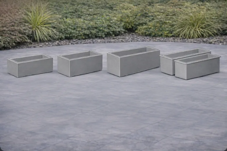 Rectangular Precast Concrete Planters – Size Lineup