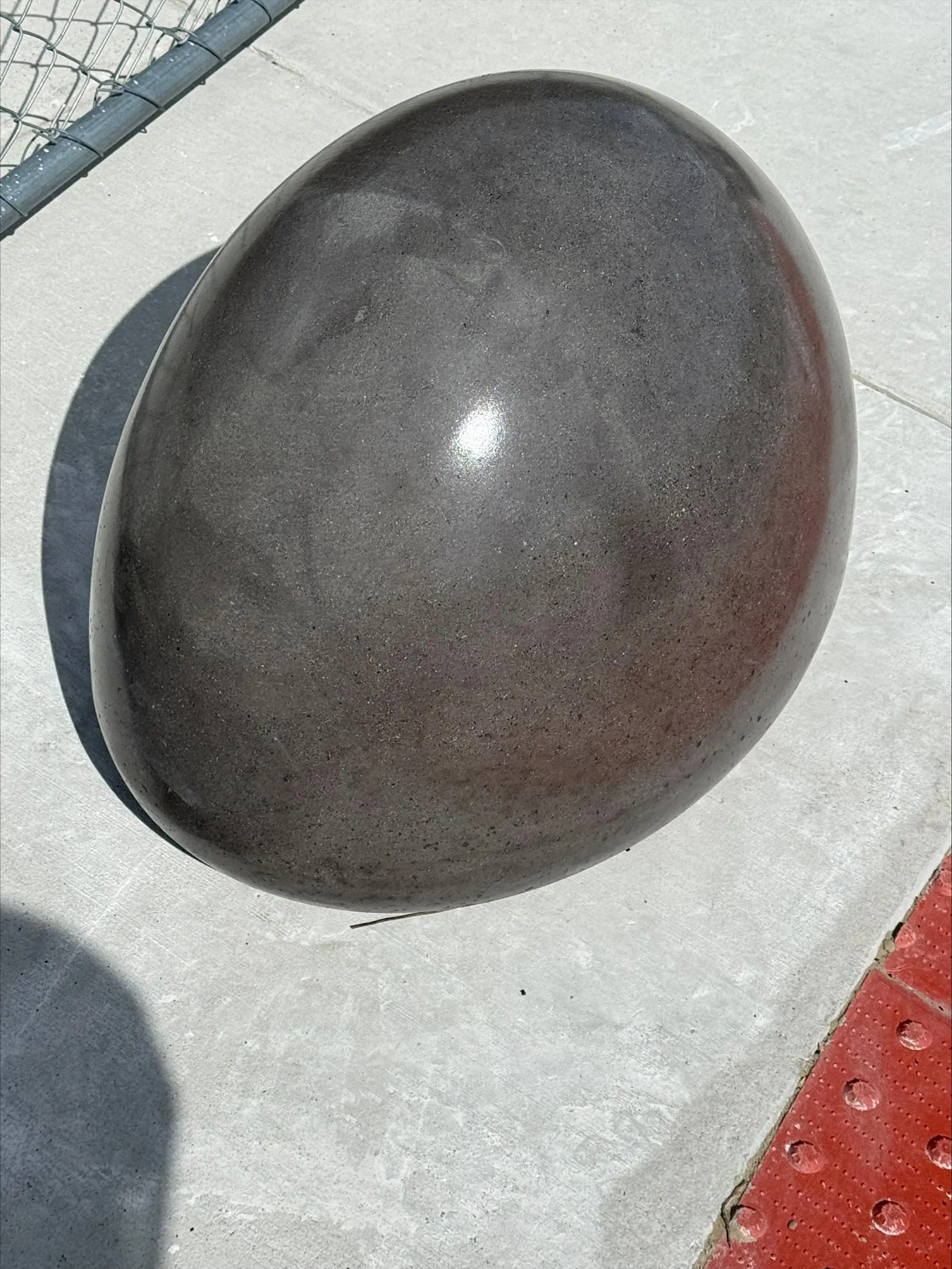 Concrete pebble installation in a public space