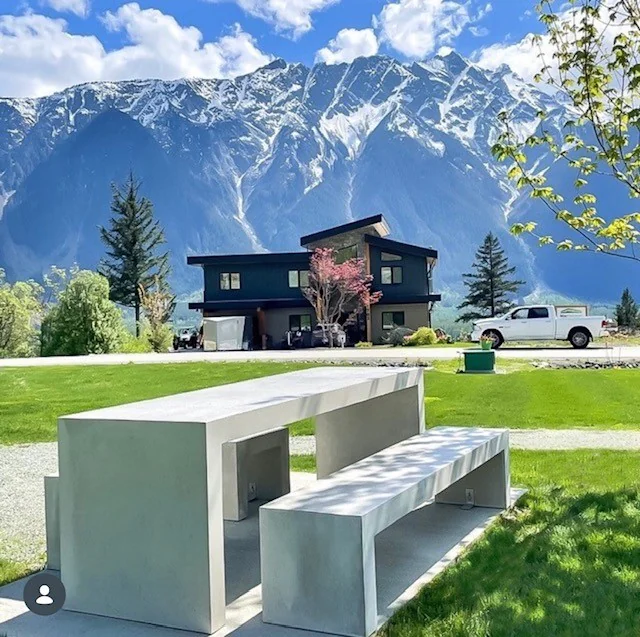Precast concrete picnic tables for public spaces