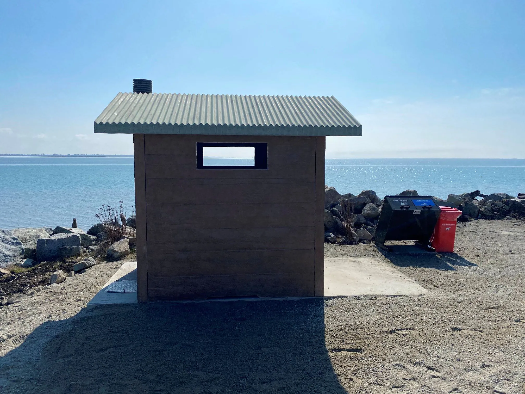 Precast concrete vault restroom installed for parks and campgrounds