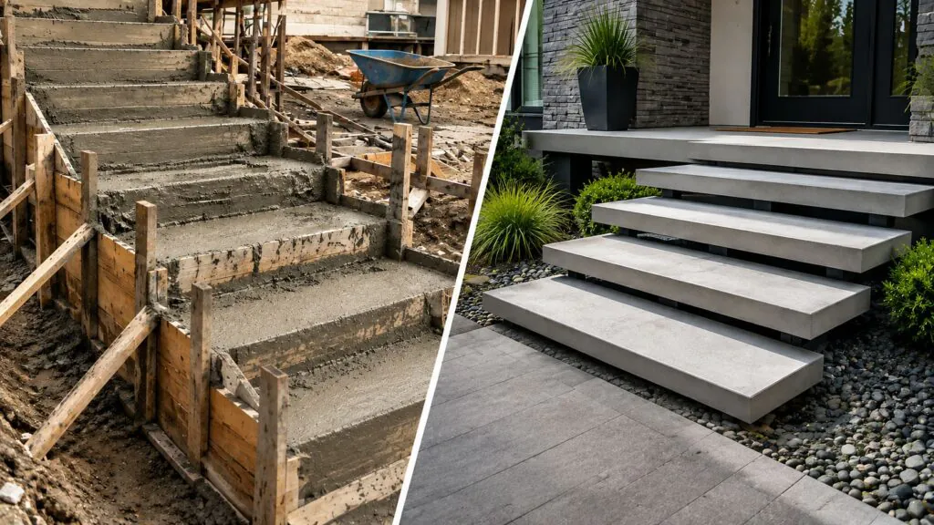 precast concrete steps vs poured