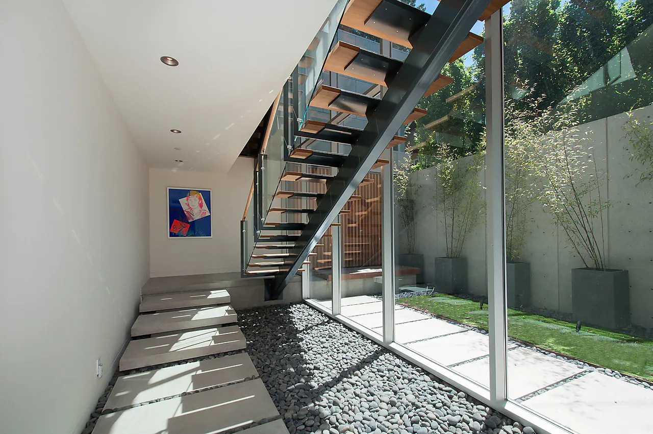 Large concrete walkway pavers for an architectural landscape project