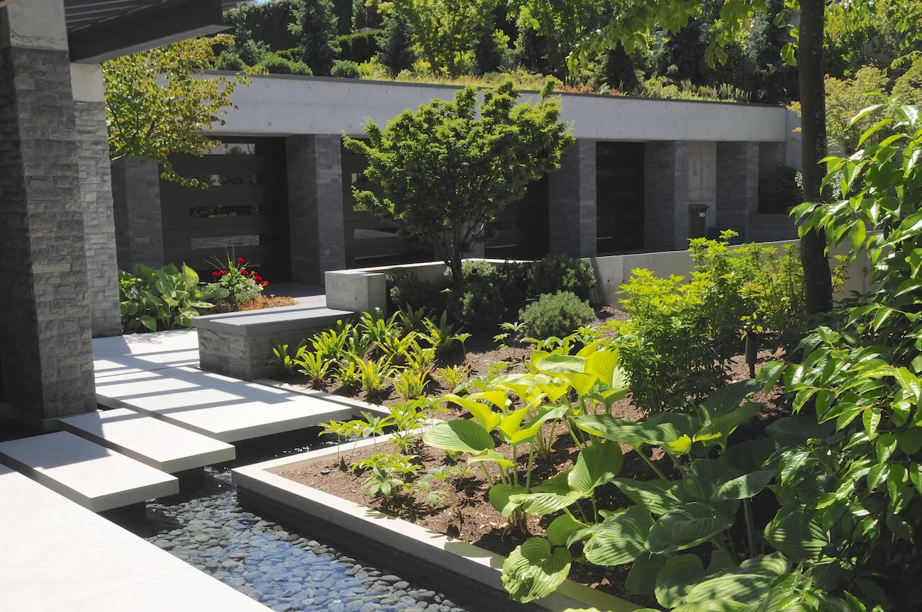 Architectural precast concrete pavers for commercial public spaces