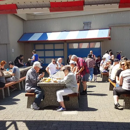 Granville Island Market Installs New Precast Concrete Picnic Tables