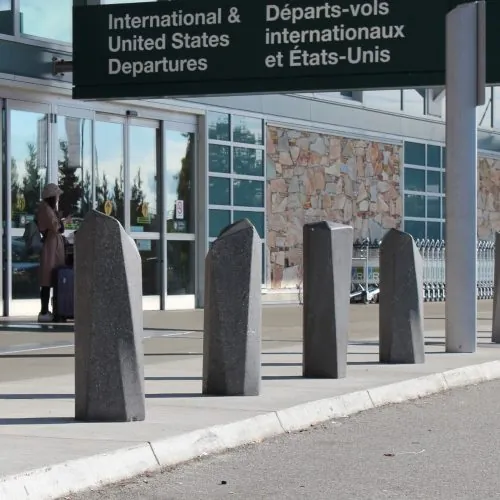 Custom Architectural Precast Concrete Bollards at YVR Airport