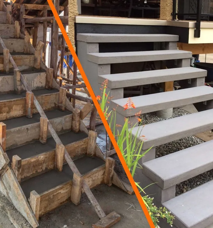 precast concrete steps vs cast in place concrete ready mix cement stairs